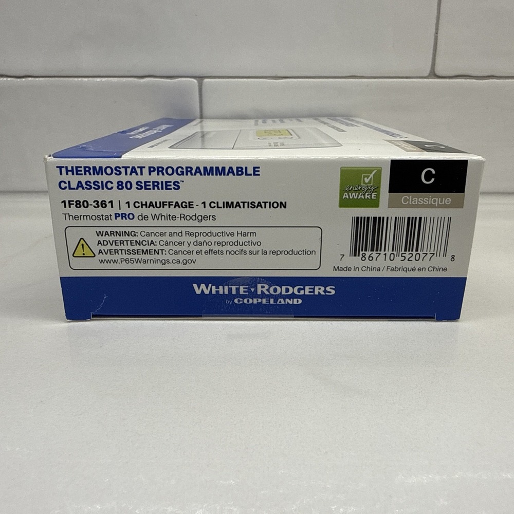 White-Rodgers Copeland Classic 1F80-361 5+1+1 Day Programmable Thermostat 1H/1C - Picture 6 of 10